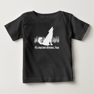 T-shirt Pour Bébé Parc national de Yellowstone Loup hurlant Wyoming