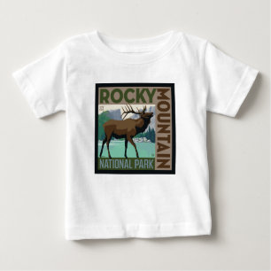 T-shirt Pour Bébé Parc national des Rocheuses Elk