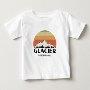 T-shirt Pour Bébé Parc national du Glacier vintage
