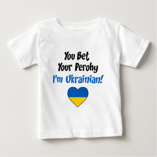 T-shirt Pour Bébé Pariez votre Perohy que je suis ukrainien