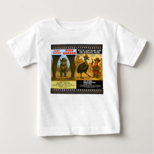 T-shirt Pour Bébé Parodie d'affiche de film animalier western