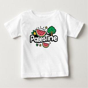 T-shirt Pour Bébé Parole palestinienne mignonne entourée de pastèque