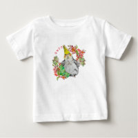Parrot Corella mignonne dans les fleurs tropicales
