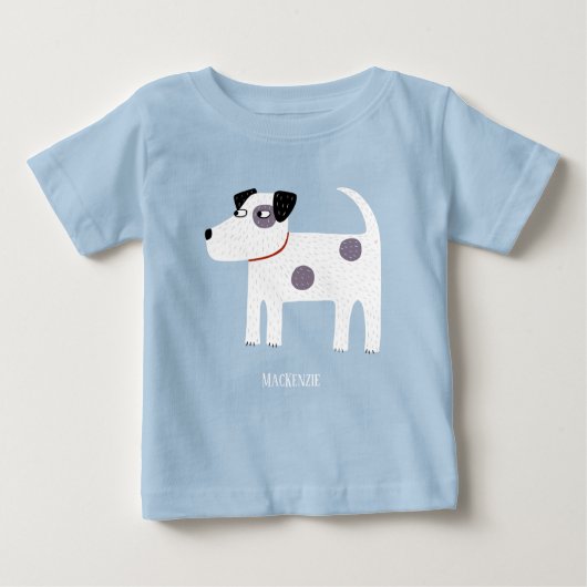 T-shirt Pour Bébé Parson Jack Russell Terrier Dog Personnalisé (Devant)