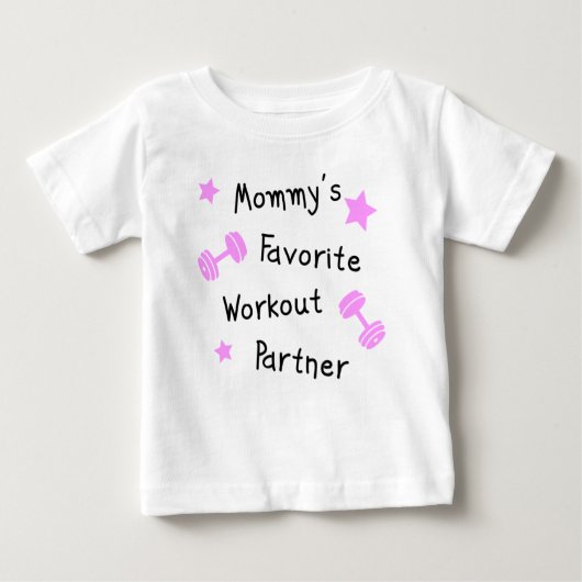 T-shirt Pour Bébé Partenaire de l'entraînement favori de maman (Devant)