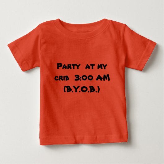 T-shirt Pour Bébé Partie à l'invitation (Devant)