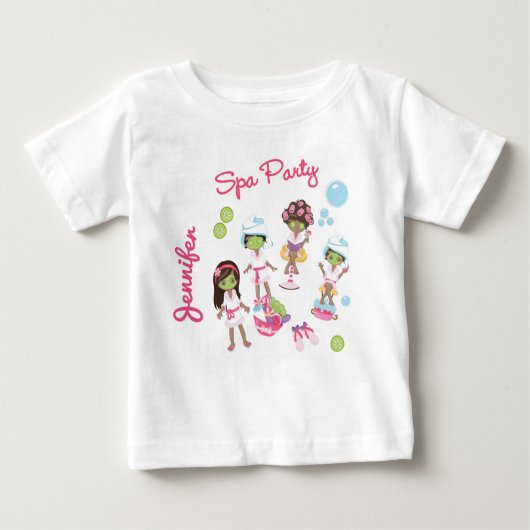 T-shirt Pour Bébé Partie mignonne de traitement de beauté de spa. (Devant)