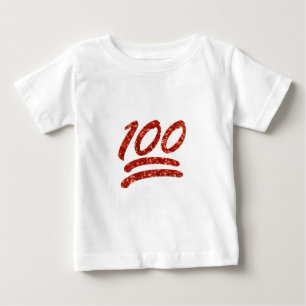 T-shirt Pour Bébé parties scintillant cent émoticônes