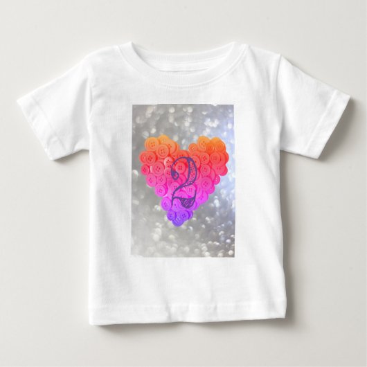 T-shirt Pour Bébé Parties scintillant étincelante Glamor Heart 2e fi (Devant)