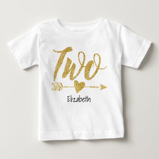 T-shirt Pour Bébé Parties scintillantes-Copie d'années de Two|Two (Devant)