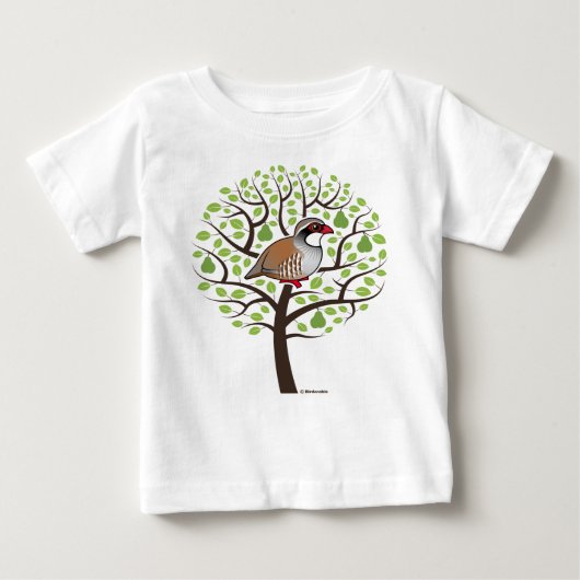 T-shirt Pour Bébé Partridge dans un arbre à poires (Devant)