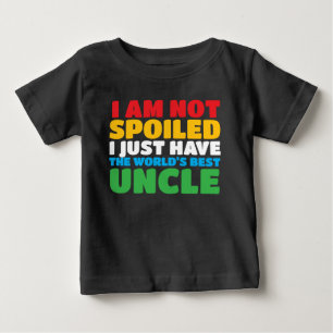 T-shirt Pour Bébé pas gâté mais le meilleur oncle du monde