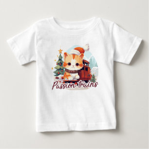 T-shirt Pour Bébé Passion trains aussi