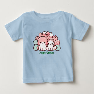 T-shirt Pour Bébé Pastel Kawaii Pets Illustration Cute Animals