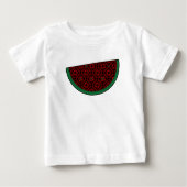 T-shirt Pour Bébé Pastèque de Palestine Broderie tatreez rouge (Devant)