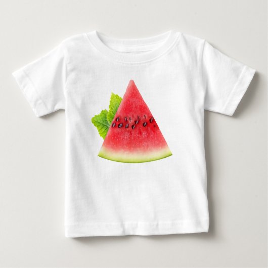 T-shirt Pour Bébé Pastèque et menthe (Devant)