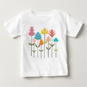 T-shirt Pour Bébé Patch de fleurs (Devant)