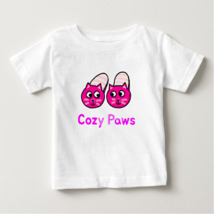T-shirt Pour Bébé Pâtes douillettes Chats mignons pourpres