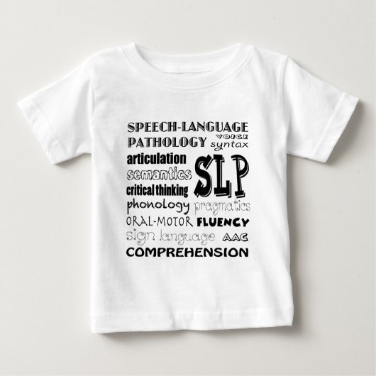 T-shirt Pour Bébé Pathologiste de langue de la parole (Devant)