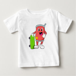 T-shirt Pour Bébé Patinage avec skateboard