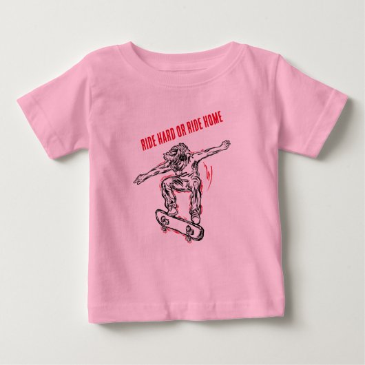 T-shirt Pour Bébé Patinage en vol - Planche à roulettes (Devant)