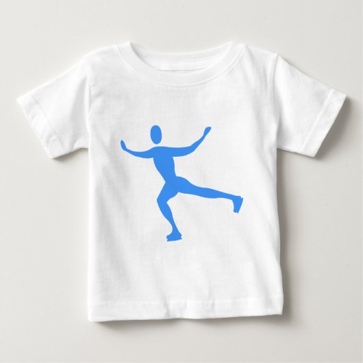 T-shirt Pour Bébé Patinage sur glace - Bleu bébé (Devant)