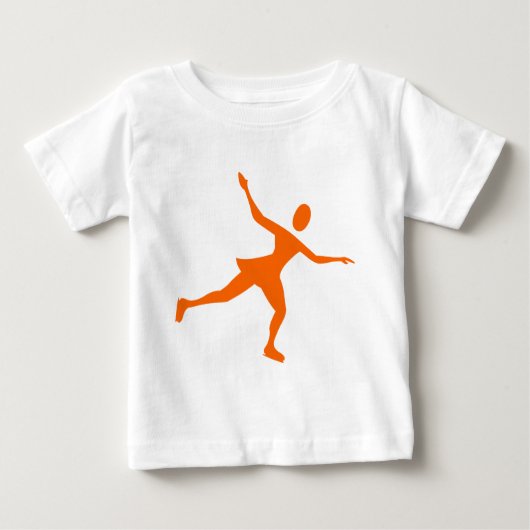 T-shirt Pour Bébé Patinage sur glace - Orange (Devant)