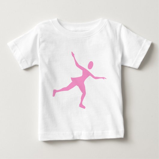 T-shirt Pour Bébé Patinage sur glace - rose (Devant)