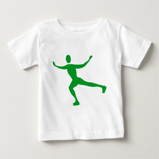 T-shirt Pour Bébé Patinage sur glace - Vert herbe (Devant)