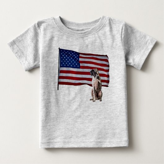 T-shirt Pour Bébé Patriotique Pointeur Baby T Chemise (Devant)