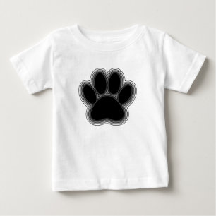 T-shirt Pour Bébé Patte de chien avec contours