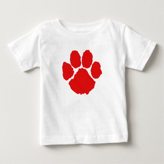 T-shirt Pour Bébé Patte Rouge (Devant)
