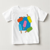 T-shirt Pour Bébé Patters de Popsicles (Devant)