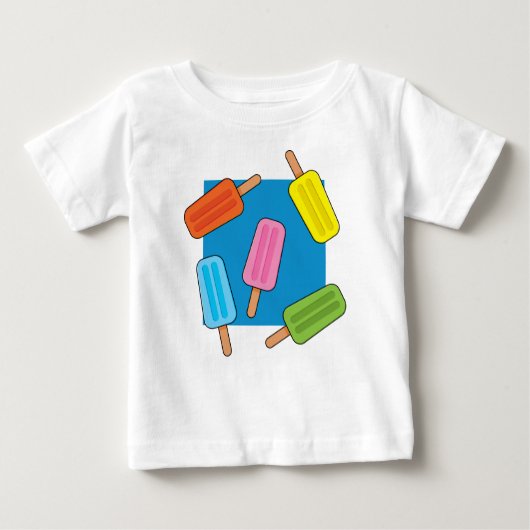 T-shirt Pour Bébé Patters de Popsicles (Devant)