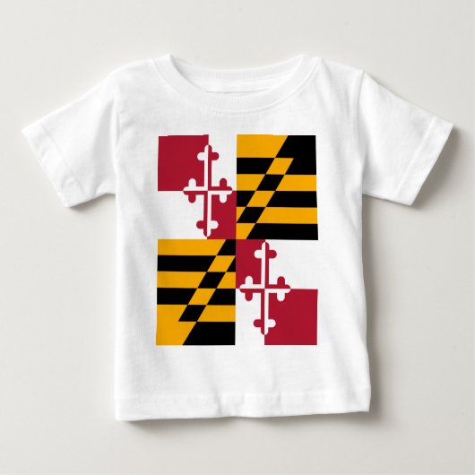 T-shirt Pour Bébé Pavillon d'État du Maryland élégant (Devant)