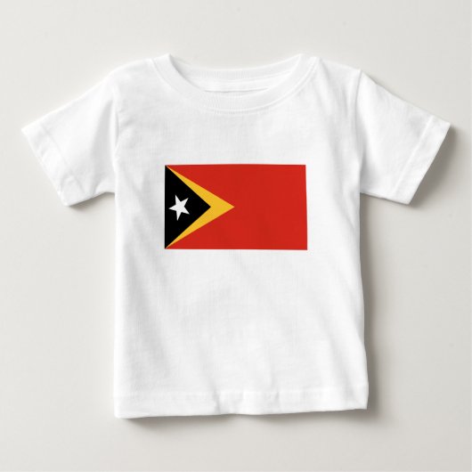 T-shirt Pour Bébé Pavillon du Timor oriental (Devant)