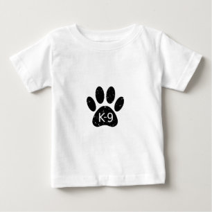 T-shirt Pour Bébé Paw Chien en Perdu Grunge K-9