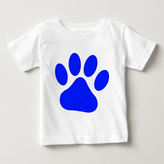 T-shirt Pour Bébé Pawprint bleu (Devant)