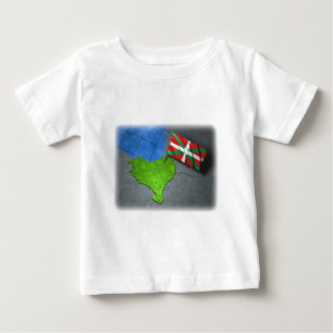 T-shirt Pour Bébé Pays Basque avec son propre drapeau