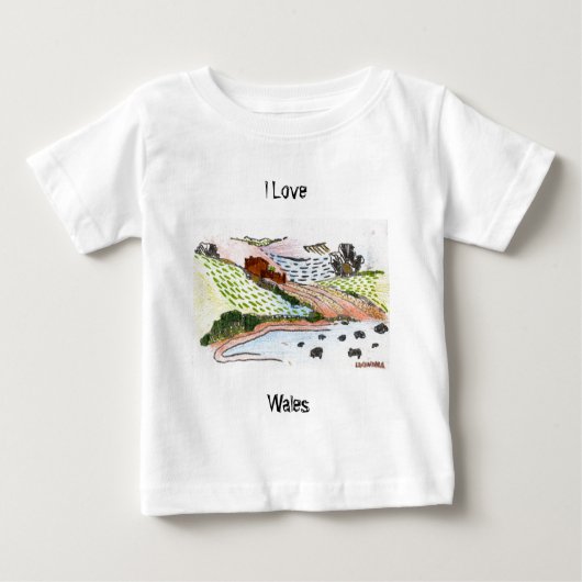 T-shirt Pour Bébé Pays gallois (Devant)