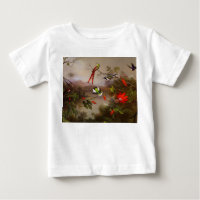 Paysage tropical avec dix colibris
