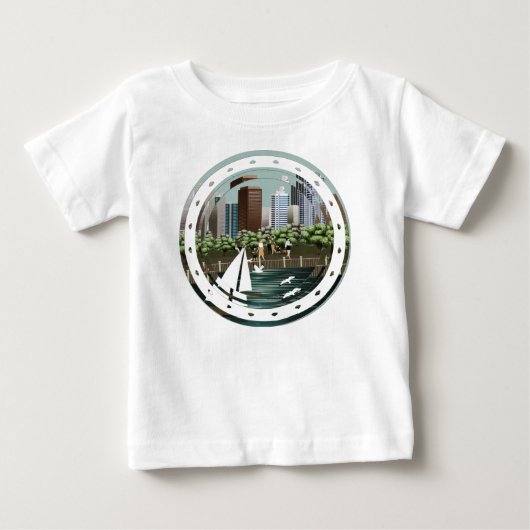 T-shirt Pour Bébé Paysage urbain (Devant)