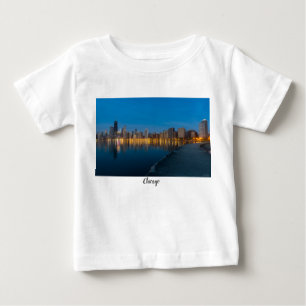 T-shirt Pour Bébé Paysage urbain du nord de Chicago