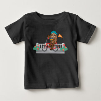 T-shirt Pour Bébé PBOT Sloth Bike baby tee