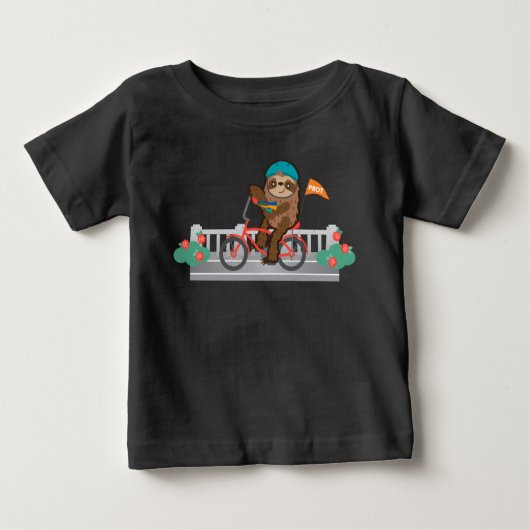 T-shirt Pour Bébé PBOT Sloth Bike baby tee (Devant)