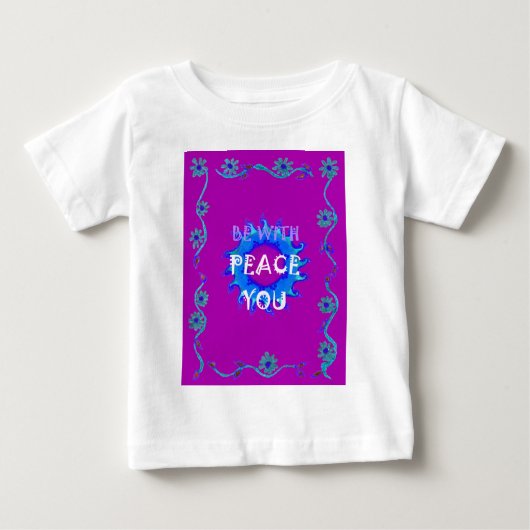 T-shirt Pour Bébé Peace Be With You Inspiration Texte Art Motif (Devant)