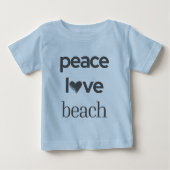 T-shirt Pour Bébé Peace Love Beach - Sun Fun Motivational Graphic (Devant)