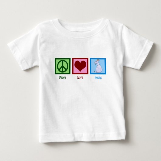T-shirt Pour Bébé Peace Love Chèvres (Devant)