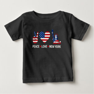 T-shirt Pour Bébé Peace Love New York