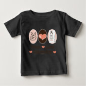 T-shirt Pour Bébé Peace Love Optométrie Optométriste Bodysuit bébé (Devant)